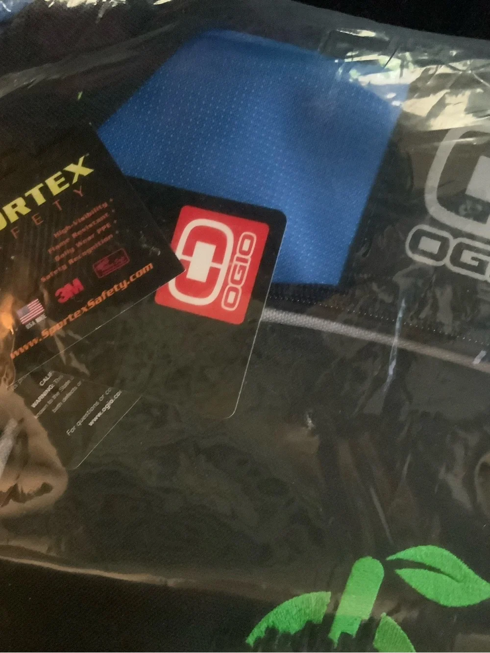 OGIO Blue and Black Duffel Bag with Woodbridge Logo
